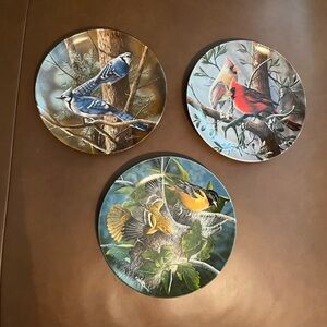 Baltimore Oriole, Cardinal & Blue Jay Collector Plates by Kevin Daniel